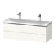 Duravit Ensemble meuble L-Cube 120x48x48 cm, 2 portes HL, 2 tiroirs, blanc mat-1