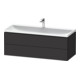 Duravit Ensemble meuble L-Cube 120x48x48 cm, avec HL, graphite mat, 2 tiroirs-1