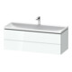 Duravit Ensemble meuble L-Cube 120x48x48 cm, avec robinetterie, blanc brillant, 2 tiroirs-1