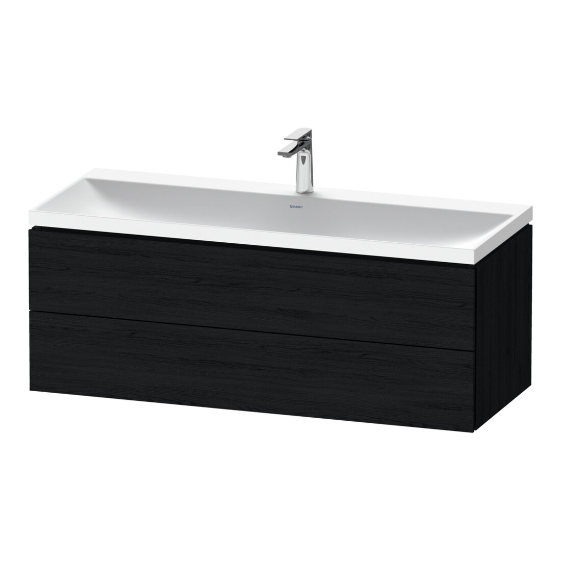 Duravit Ensemble meuble L-Cube 120x48x48 cm, avec robinetterie, blanc œuf, 2 tiroirs