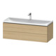 Duravit Ensemble meuble L-Cube 120x48x48 cm, avec robinetterie, chêne naturel, 2 tiroirs-1