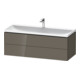 Duravit Ensemble meuble L-Cube 120x48x48 cm, m HL, gris brillant, 2 tiroirs-1