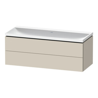 Duravit Ensemble meuble L-Cube 120x48x48 cm, o HL, Tau mat, 2 tiroirs