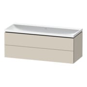 Duravit Ensemble meuble L-Cube 120x48x48 cm, o HL, Tau mat, 2 tiroirs