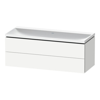 Duravit Ensemble meuble L-Cube 120x48x48 cm, sans robinet, blanc mat, 2 tiroirs