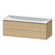 Duravit Ensemble meuble L-Cube 120x48x48 cm, sans robinet, chêne naturel, 2 tiroirs-1