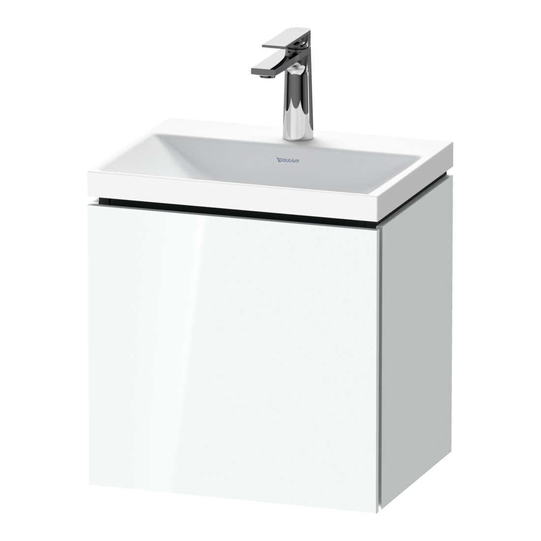 Duravit Ensemble meuble L-Cube 45x35x48 cm, 1 porte, à droite, avec HL, blanc brillant