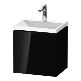 Duravit Ensemble meuble L-Cube 45x35x48 cm, 1 porte, à droite, avec HL, noir brillant