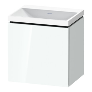 Duravit Ensemble meuble L-Cube 45x35x48 cm, 1 porte, à droite, sans poignée, blanc brillant