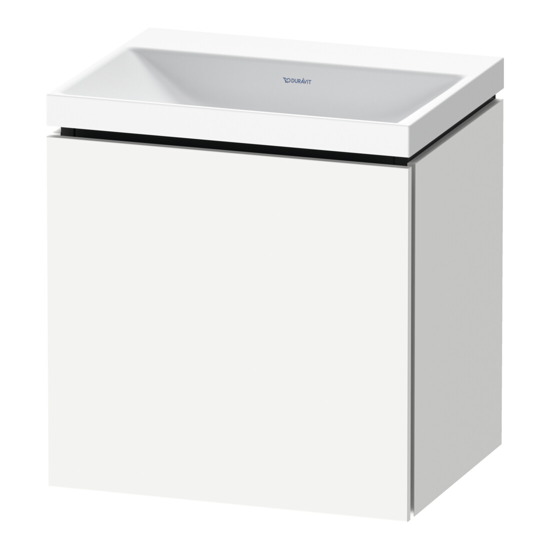 Duravit Ensemble meuble L-Cube 45x35x48 cm, 1 porte, à droite, sans poignée, blanc mat