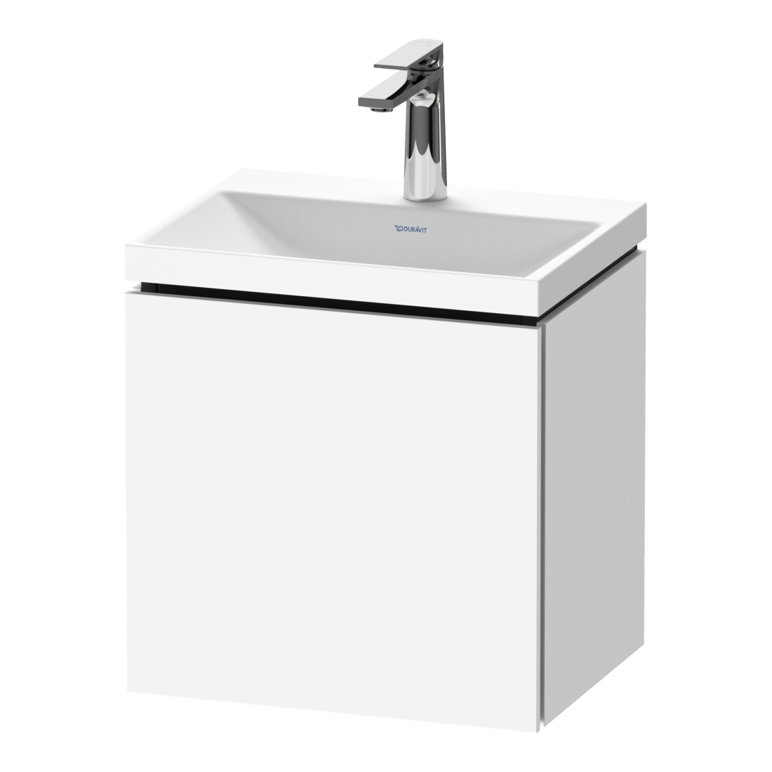 Duravit Ensemble meuble L-Cube 45x35x48 cm, 1 porte, à gauche, avec poignée, blanc mat