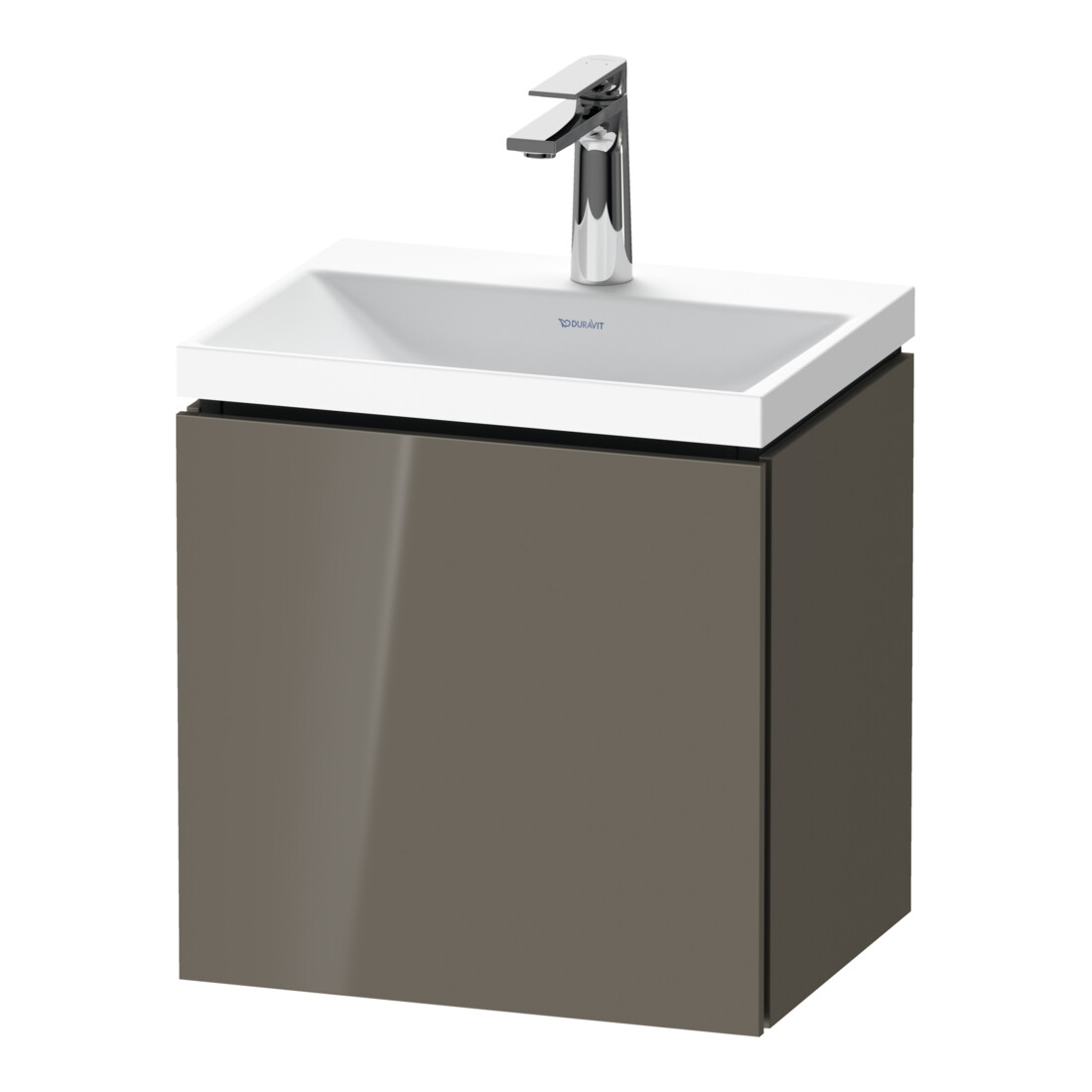 Duravit Ensemble meuble L-Cube 45x35x48 cm, 1 porte, à L, avec HL, gris brillant