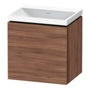 Duravit Ensemble meuble L-Cube 45x35x48 cm, 1 porte, à L, côté gauche, noyer naturel