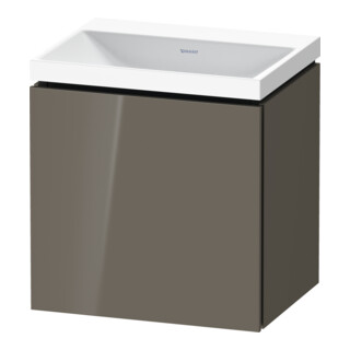 Duravit Ensemble meuble L-Cube 45x35x48 cm, 1 porte, à L, sans HL, finition brillant gris