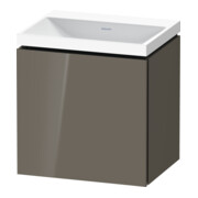 Duravit Ensemble meuble L-Cube 45x35x48 cm, 1 porte, à L, sans HL, finition brillant gris