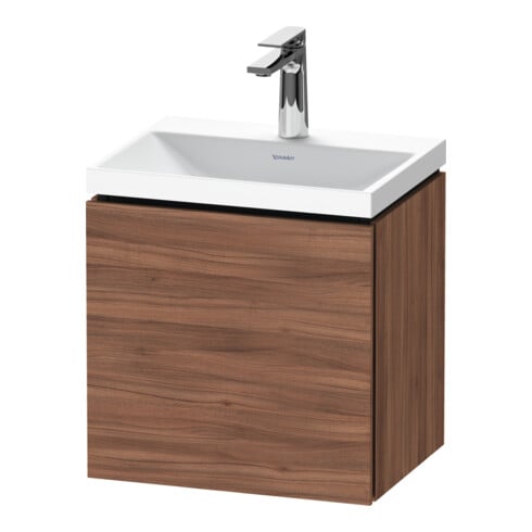 Duravit Ensemble meuble L-Cube 45x35x48 cm, 1 porte, en L, avec HL, Noyer naturel