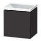 Duravit Ensemble meuble L-Cube 45x35x48 cm, 1 porte, en L, gauche, gris mat-1