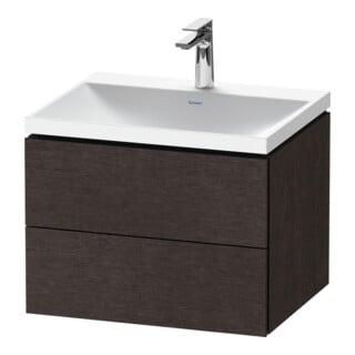 Duravit Ensemble meuble L-Cube 60x48x48 cm, avec HL, chêne foncé, 2 tiroirs