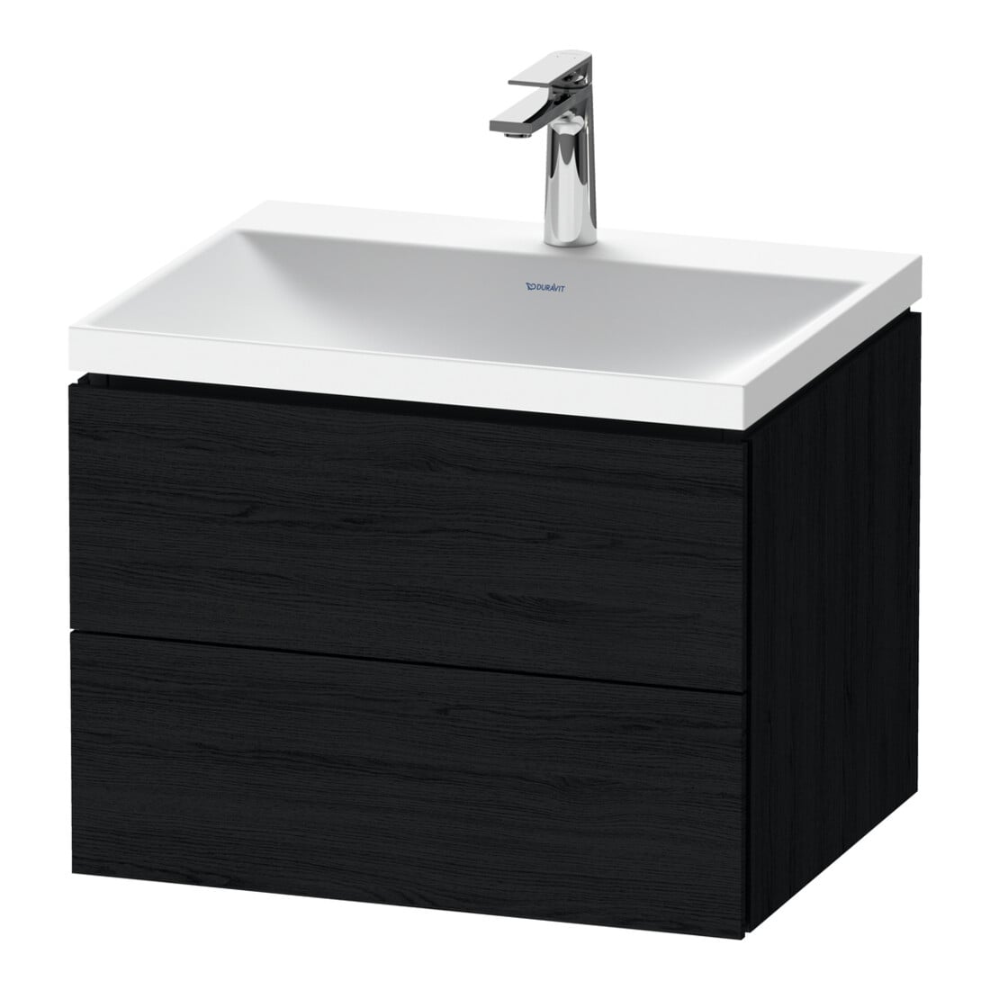Duravit Ensemble meuble L-Cube 60x48x48 cm, avec robinet, blanc œuf, 2 tiroirs