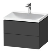 Duravit Ensemble meuble L-Cube 60x48x48 cm, avec robinet, gris mat, 2 tiroirs