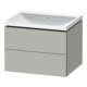 Duravit Ensemble meuble L-Cube 60x48x48 cm, H l, gris béton, 2 tiroirs-1