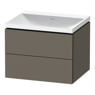 Duravit Ensemble meuble L-Cube 60x48x48 cm, o HL, gris s-mat, 2 tiroirs