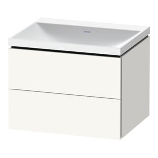 Duravit Ensemble meuble L-Cube 60x48x48 cm, sans robinet, blanc mat, 2 tiroirs