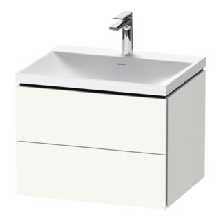 Duravit Ensemble meuble L-Cube 60x48x48cm, avec robinet, blanc mat, 2 tiroirs