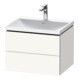 Duravit Ensemble meuble L-Cube 60x48x48cm, avec robinet, blanc mat, 2 tiroirs-1