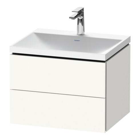 Duravit Ensemble meuble L-Cube 60x48x48cm, avec robinet, blanc mat, 2 tiroirs
