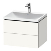 Duravit Ensemble meuble L-Cube 60x48x48cm, avec robinet, blanc mat, 2 tiroirs
