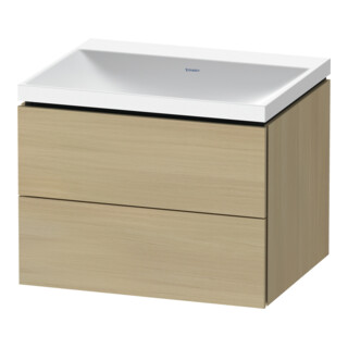 Duravit Ensemble meuble L-Cube 60x48x48cm, sans robinet, blanc mat, 2 tiroirs