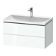 Duravit Ensemble meuble L-Cube 80x48x48 cm, avec robinet, blanc brillant, 2 tiroirs-1