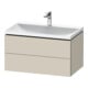 Duravit Ensemble meuble L-Cube 80x48x48 cm, avec robinet, taupe mat, 2 tiroirs-1