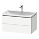 Duravit Ensemble meuble L-Cube 80x48x48 cm, avec robinetterie, blanc mat, 2 tiroirs-1