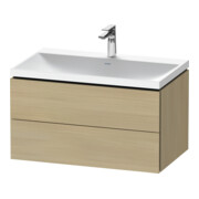 Duravit Ensemble meuble L-Cube 80x48x48 cm, c/robin., méd. œuf, 2 tiroirs