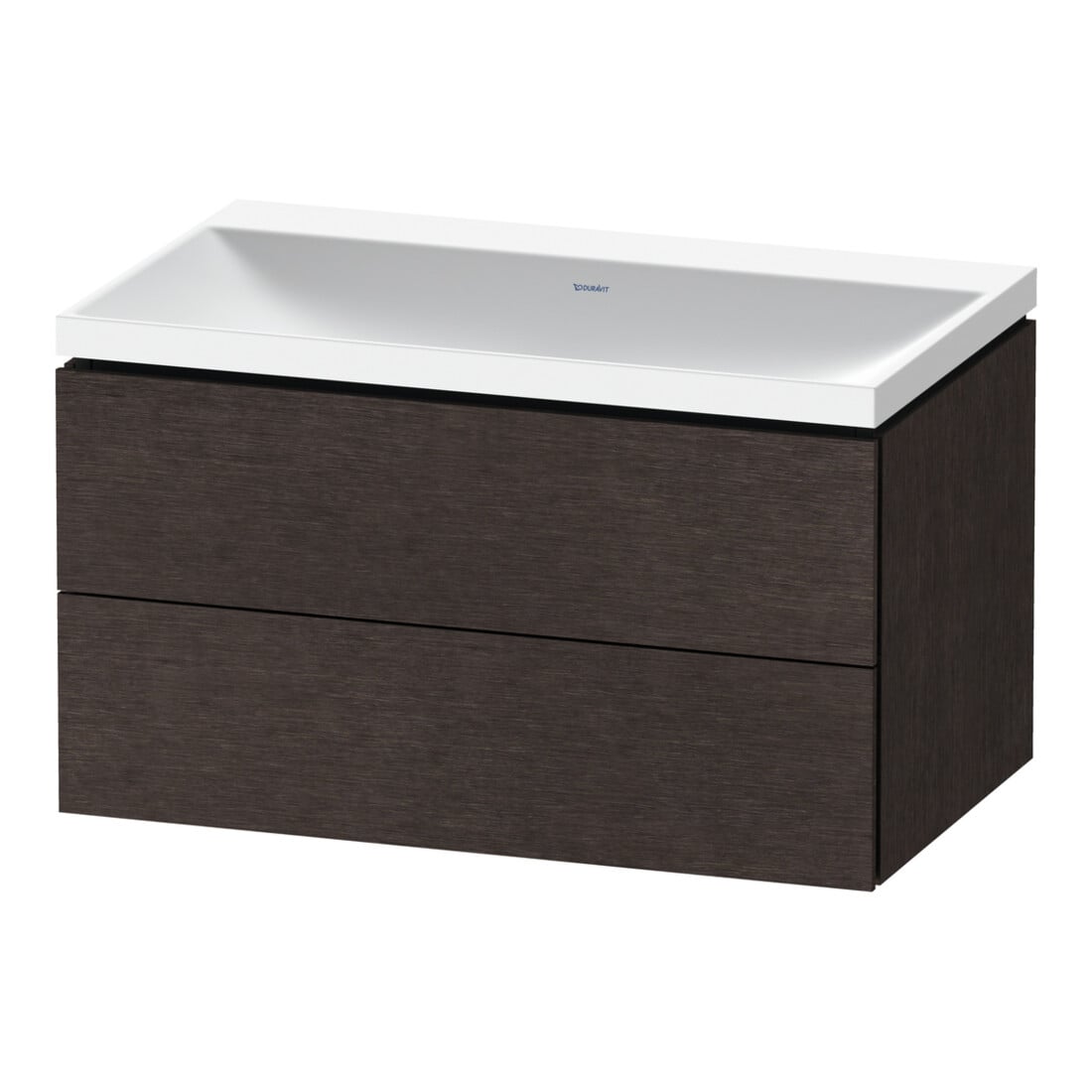 Duravit Ensemble meuble L-Cube 80x48x48 cm, o HL, chêne foncé, 2 tiroirs
