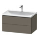 Duravit Ensemble meuble L-Cube 80x48x48cm, avec HL, gris s-mat, 2 tiroirs-1