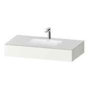 Duravit Ensemble meuble lavabo encastré Qatego 100x55x17 cm, blanc mat, 1 découpe, avec plan supérieur