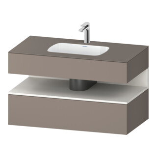 Duravit Ensemble meuble lavabo encastré Qatego 100x55x60 cm, blanc mat, sous-lavabo console
