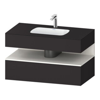 Duravit Ensemble meuble lavabo encastré Qatego 100x55x60 cm, blanc mat, sous-lavabo console