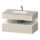 Duravit Ensemble meuble lavabo encastré Qatego 100x55x60 cm, blanc taupe mat, console sous-lavabo-1