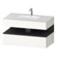 Duravit Ensemble meuble lavabo encastré Qatego 100x55x60 cm, gris m/blanc mat, sous-lavabo console-1