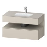 Duravit Ensemble meuble lavabo encastré Qatego 100x55x60 cm, T m/ta m, Kon-WTU, niche