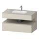Duravit Ensemble meuble lavabo encastré Qatego 100x55x60 cm, T m/tau mat, console sous-lavabo-1