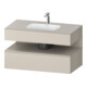 Duravit Ensemble meuble lavabo encastré Qatego 100x55x60 cm, taupe, console-1