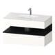 Duravit Ensemble meuble lavabo encastré Qatego 100x55x60cm, blanc brillant, console sous-lavabo-1