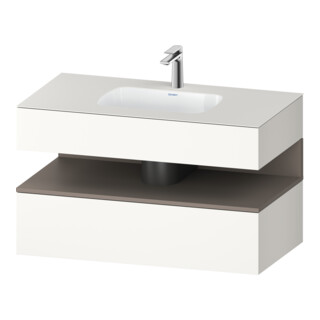 Duravit Ensemble meuble lavabo encastré Qatego 100x55x60cm, blanc mat, Kon-WTU, B