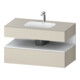 Duravit Ensemble meuble lavabo encastré Qatego 100x55x60cm, blanc mat/taupe, sous-lavabo console-1