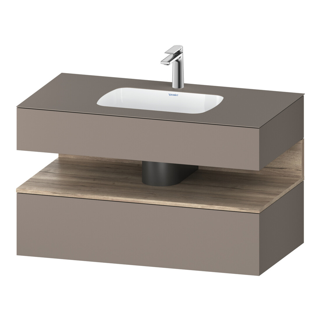 Duravit Ensemble meuble-lavabo encastré Qatego 100x55x60cm, E Ma/Ba m, Kon-WTU, B
